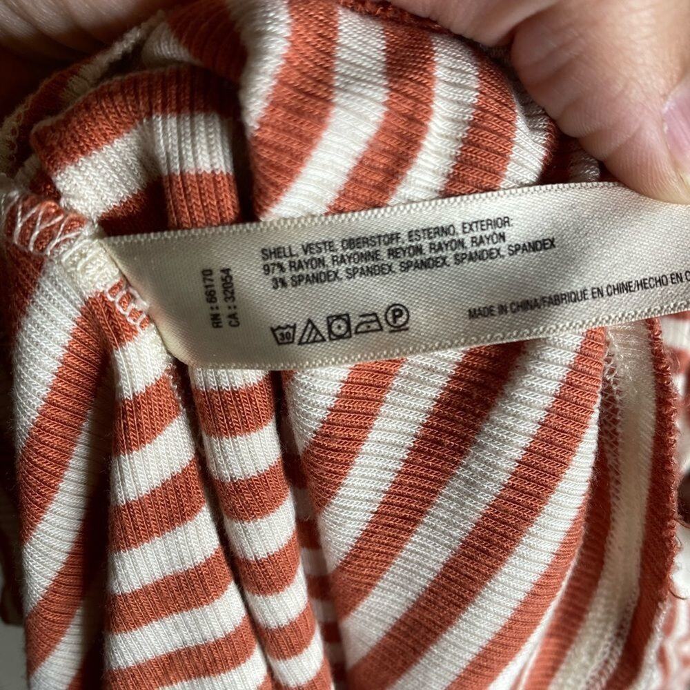 Anthropologie Pure + Good Striped Henley Long Sleeve Top shirt soft small - Picture 5 of 6
